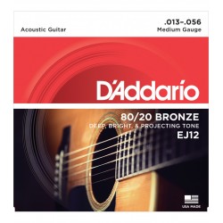 D'Addario EJ12 Phosfor Bronze 13-56 western strenge
