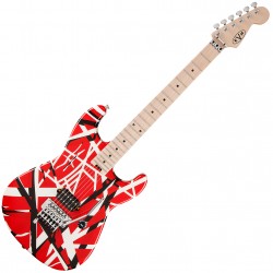 EVH Striped Series Red with Black Stripes front