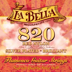 La Bella 820 Flamenco guitar strenge i rød nylon